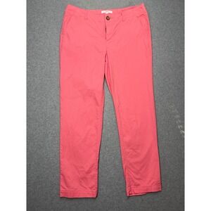 LOFT Women's Coral Pink Chino Slim Fit Crop Pants Size 6